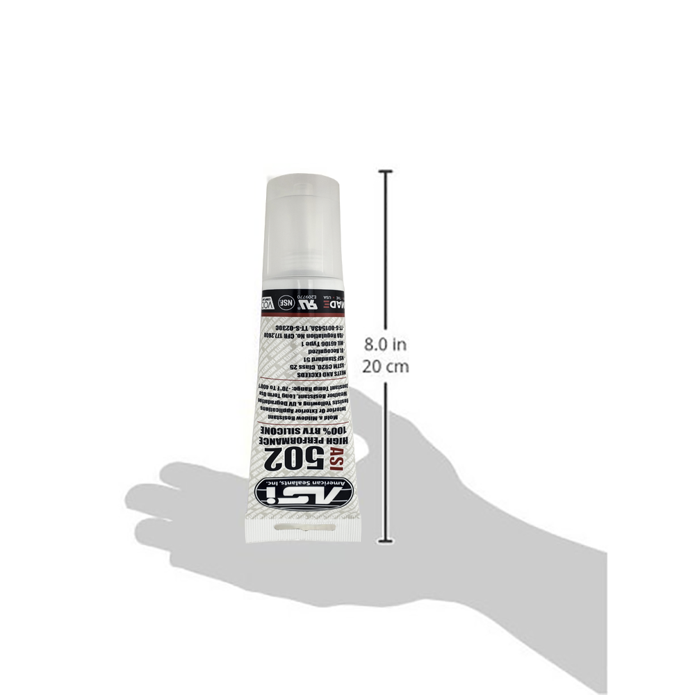 ASI 502 Clear Food Grade 100 RTV Silicone Sealant 2.8 Oz Squeeze Tube eBay